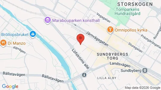 Lägenheter till salu i Sundbyberg - kort over placeringen