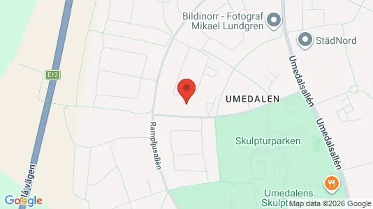 Lägenheter till salu i Umeå - kort over placeringen
