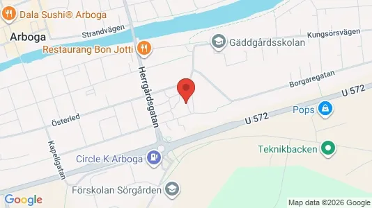 Lägenheter till salu i Arboga - kort over placeringen