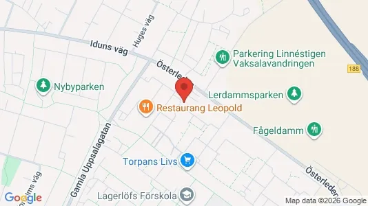 Bostadsrätter till salu i Uppsala - kort over placeringen