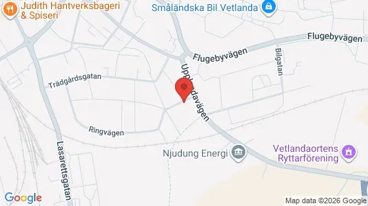 Lägenheter att hyra i Vetlanda - kort over placeringen