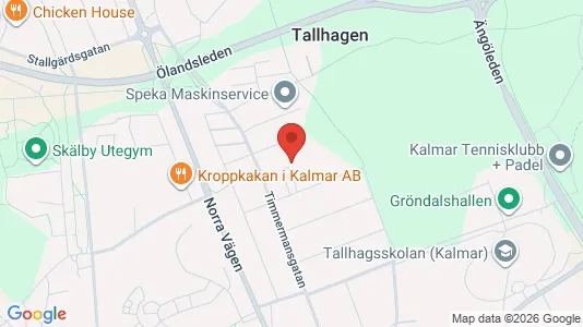 Lägenheter att hyra i Kalmar - kort over placeringen