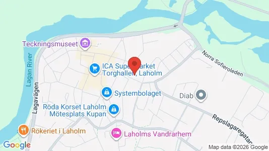 Lägenheter att hyra i Laholm - kort over placeringen