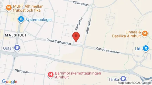 Lägenheter att hyra i Älmhult - kort over placeringen