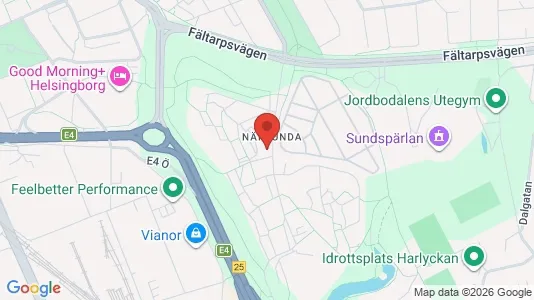 Lägenheter att hyra i Helsingborg - kort over placeringen