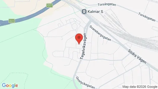 Lägenheter att hyra i Kalmar - kort over placeringen