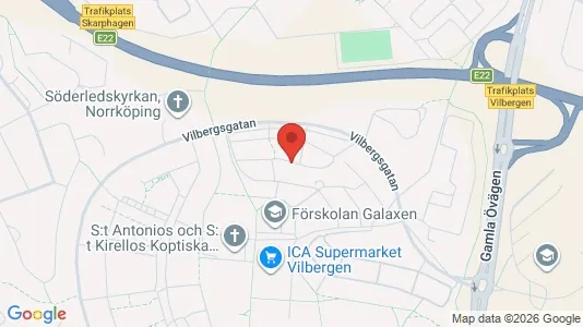 Lägenheter att hyra i Norrköping - kort over placeringen