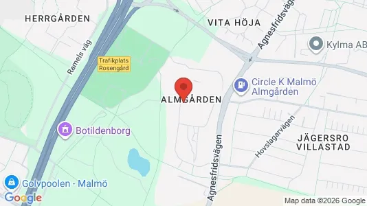 Lägenheter att hyra i Malmö Centrum - kort over placeringen