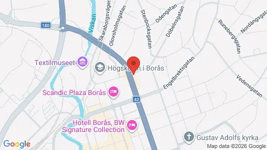 Lägenheter att hyra i Borås - kort over placeringen