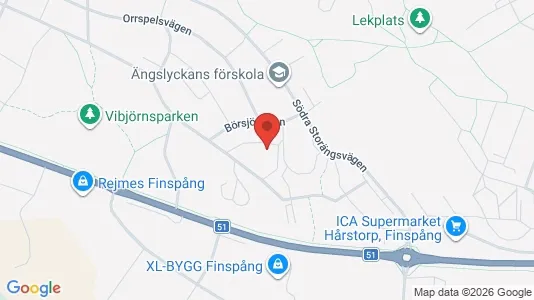 Lägenheter att hyra i Finspång - kort over placeringen