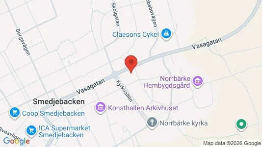 Lägenheter att hyra i Smedjebacken - kort over placeringen