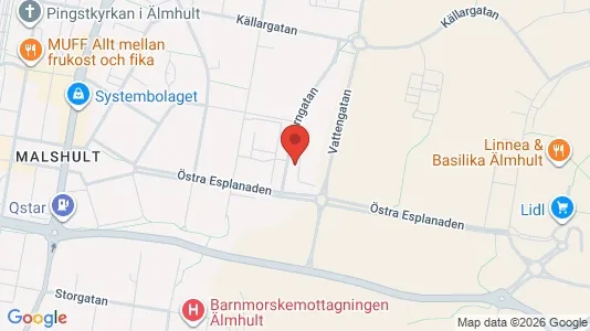 Lägenheter att hyra i Älmhult - kort over placeringen