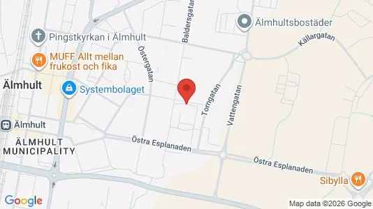 Lägenheter att hyra i Älmhult - kort over placeringen