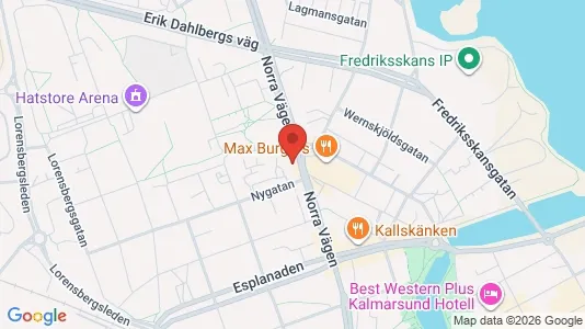 Lägenheter att hyra i Kalmar - kort over placeringen