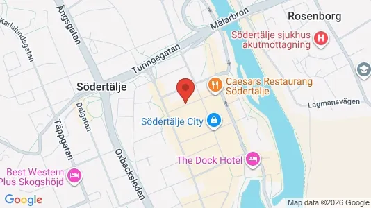 Lägenheter att hyra i Södertälje - kort over placeringen