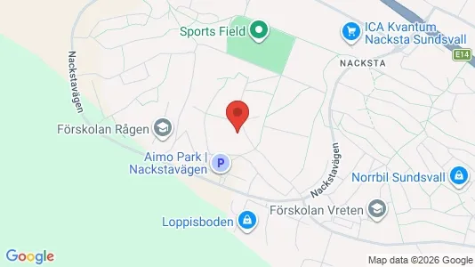Lägenheter att hyra i Sundsvall - kort over placeringen