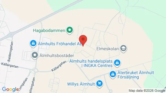 Lägenheter att hyra i Älmhult - kort over placeringen