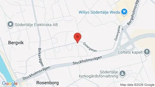 Lägenheter att hyra i Södertälje - kort over placeringen