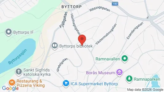 Lägenheter att hyra i Borås - kort over placeringen