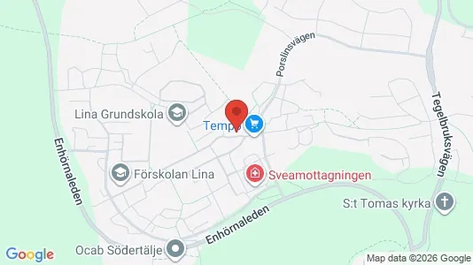 Lägenheter att hyra i Södertälje - kort over placeringen