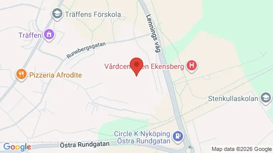 Lägenheter att hyra i Nyköping - kort over placeringen