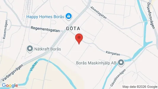 Lägenheter att hyra i Borås - kort over placeringen