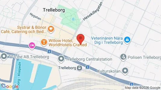 Lägenheter att hyra i Trelleborg - kort over placeringen