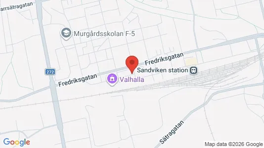 Lägenheter att hyra i Sandviken - kort over placeringen