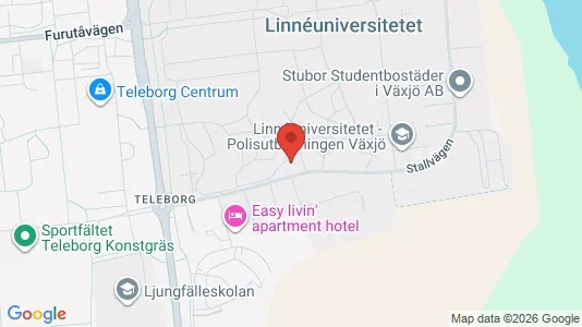 Lägenheter att hyra i Växjö - kort over placeringen