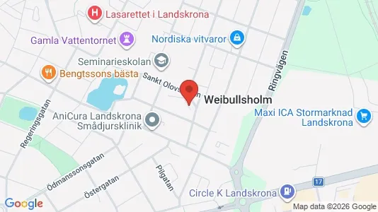 Lägenheter att hyra i Landskrona - kort over placeringen
