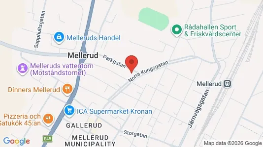 Lägenheter att hyra i Mellerud - kort over placeringen