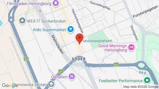 Lägenheter att hyra i Helsingborg - kort over placeringen