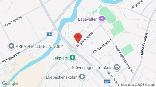 Lägenheter att hyra i Ljungby - kort over placeringen
