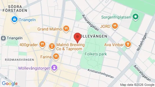Lägenheter att hyra i Malmö Centrum - kort over placeringen