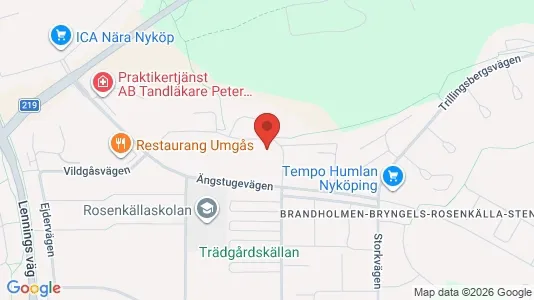 Lägenheter att hyra i Nyköping - kort over placeringen