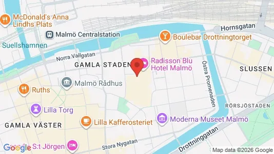 Lägenheter att hyra i Malmö Centrum - kort over placeringen