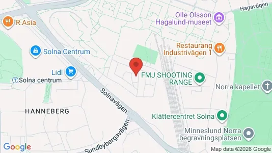 Lägenheter att hyra i Solna - kort over placeringen