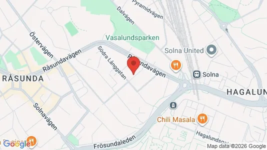 Bostadsrätter till salu i Solna - kort over placeringen