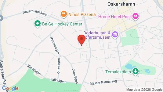 Bostadsrätter till salu i Oskarshamn - kort over placeringen