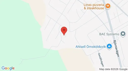 Lägenheter att hyra i Örnsköldsvik - kort over placeringen