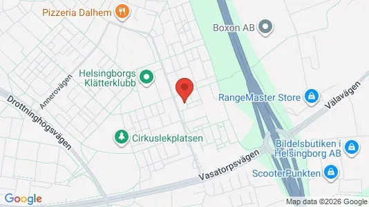 Lägenheter att hyra i Helsingborg - kort over placeringen