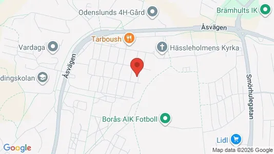 Lägenheter att hyra i Borås - kort over placeringen