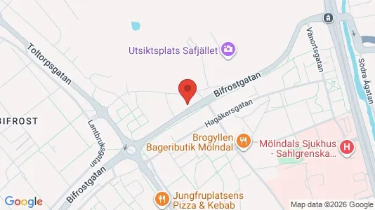 Lägenheter till salu i Mölndal - kort over placeringen