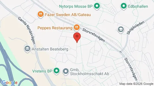 Lägenheter till salu i Huddinge - kort over placeringen