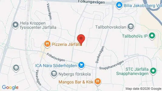 Lägenheter till salu i Järfälla - kort over placeringen