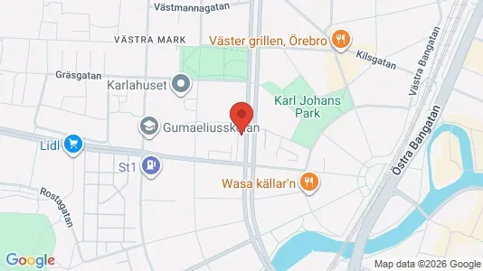 Lägenheter till salu i Örebro - kort over placeringen