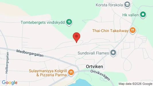 Lägenheter till salu i Sundsvall - kort over placeringen