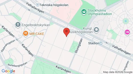 Bostadsrätter till salu i Östermalm - kort over placeringen