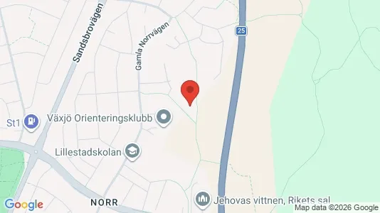 Lägenheter att hyra i Växjö - kort over placeringen