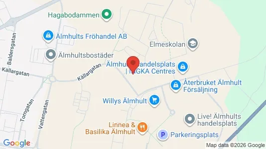 Lägenheter att hyra i Älmhult - kort over placeringen